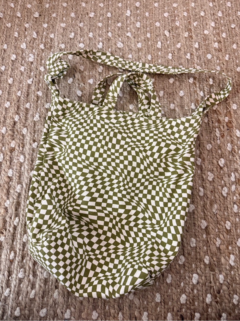 BAGGU Horizontal Duck Bag – Moss Trippy Checker